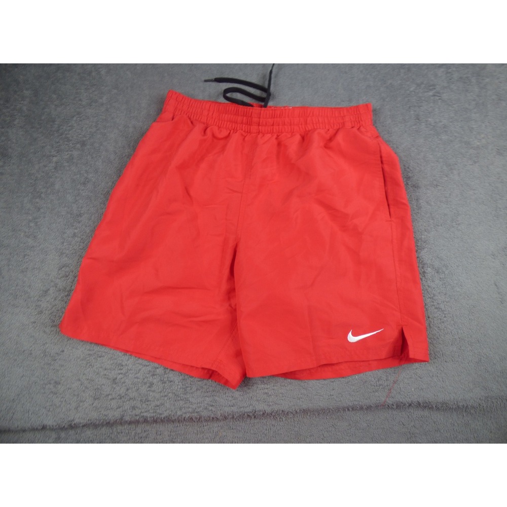 Nike Mens Red Swim Trunks Mesh Lined Board Shorts NESSE451 Medium